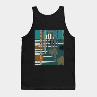 Bears walking in the forest Tank Top